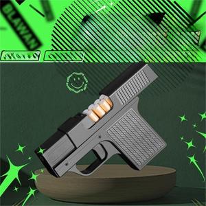 Hộp đựng thuốc lá tích hợp bật lử<span class=keywords><strong>a</strong></span> TECHNO 2 trong <span class=keywords><strong>1</strong></span>, ngọn lử<span class=keywords><strong>a</strong></span> xanh, sạc lại được, chống gió, kiểu súng, dành cho thuốc lá - Product Image 5