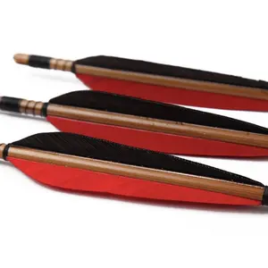Alibow Tiro Con L'arco Turchia Piume Frecce di Bambù con punte di Freccia Da Caccia Frecce di Caccia per cavallo tiro con l'arco