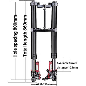 <span class=keywords><strong>Amortisseur</strong></span> avant de <span class=keywords><strong>moto</strong></span> GS Kui Shocks, conception inversée pour Ninja400, véhicule spécial, état neuf, suspension de fourche avant - Product Image 1