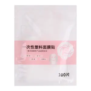 100 pièces/paquet jetable film plastique pour le visage masque bâton hydratant outil de beauté compresse chaude compresse froide film