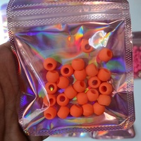 25 Pièces/Sac Perles Poney en Silicone Souple 10X7.7mm pour Tresses Enfants Dreadlocks et Accessoires Cheveux