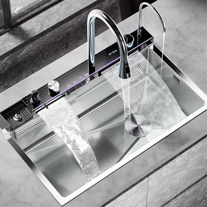 Chất Lượng Cao Hiện Đại Phong Cách Tùy Chỉnh 304 Thép Không Gỉ Duy Nhất Bát Bồn Rửa Nhà Bếp Đa Chức Năng Nano Một Vuông Thạch Anh Bốn - Product Image 2