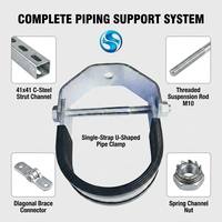 Collier de serrage en U pour canal Unistrut en acier au carbone non allié électrogalvanisé, norme GB, support sismique industriel