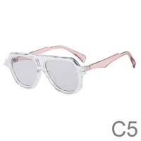 Lunettes de soleil à la mode, apparence simple, prix bon marché, grandes lunettes de soleil à double pont pour hommes et femmes