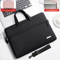 Trendybay Tas Laptop Pelajar Kasual dengan Lapisan Dalam Bulu Lembut Warna Permen Ringan Tahan Guncangan untuk Notebook Sekolah Harian.