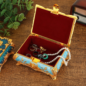 Dropshipping Shopify Creative Peacock Rectangle Rose Jewelry <b>Box</b> Birthday Wedding Gift Necklace Storage Organizer - Product Image 4