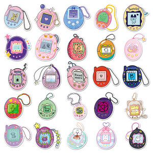 50 pièces usine sortie vente décoration autocollants personnalisés Kawaii dessin animé Consoles de jeu <span class=keywords><strong>Tamagotchi</strong></span> autocollants - Product Image 3