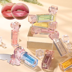Brillo Labial Transparente con Efecto de Cambio de Color en Tubo Cuadrado, Aceite Labial con Aroma a Frutas, Hidratante, con Logotipo Personalizado, Venta al Por Mayor - Product Image 1