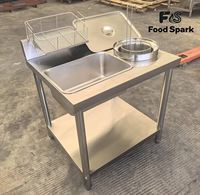 Table de panure pour poulet en acier inoxydable, équipement de restauration