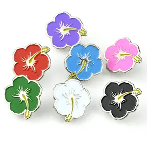 Wholesale Manufacturer Custom Brand Metal Pins Big Enamel Pin Flower Brooch Pin For Women