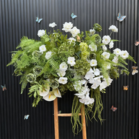 Boule de fleurs artificielles personnalisable pour décoration de mariage, fleurs de soie de luxe en gros pour événements, fêtes et décoration de centres commerciaux