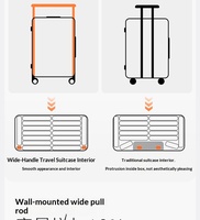 Lot de 2 valises rigides en PC, 20 et 26 pouces, poignée large réglable, roues à amortissement par ressort, serrure TSA, roues multidirectionnelles, rapport de rangement 3:7
