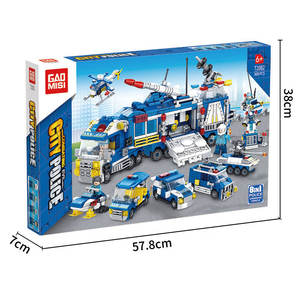 Plastique compatible pour bloc <span class=keywords><strong>quartier</strong></span> général de la police pompiers bâtiment scène modèle jouet éducatif assemblé jouets échelle 1:1 - Product Image 6