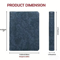 Porte-documents A4 en cuir véritable souple personnalisé avec logo gaufré, classeur à anneaux, pochettes modernes et simples pour cartes et papiers