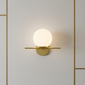 Unique Style Antique Brass With Milky White Glass <strong>Shade</strong> IP44 LED <strong>Bathroom</strong> Wall <strong>Lamp</strong> - Product Image 5