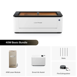 Machine de gravure et de découpe laser haute puissance LaserPecker LX2 40W, vitesse rapide, gravure sur métal, ensemble complet pour bureau - Product Image 1