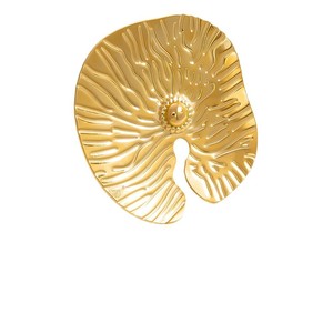 Stainless Steel Lotus Leaf <b>Ring</b> Gold Color Unisex Jewelry Gift Fashion <b>Rings</b> - Product Image 5