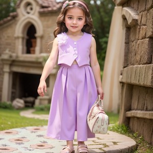 Nuevo Conjunto de Verano para Niñas en Varios Colores, Chaleco sin Mangas + Pantalones para Niñas Pequeñas y Medianas - Product Image 2