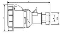 Connecteurs industriels CEE IP67 220-250V 16A IEC standard 2P + E 3 broches