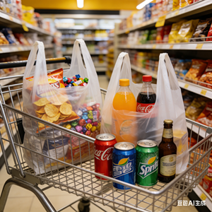 Bolsas de Plástico PE Resistentes con Asa Larga y Serigrafía Personalizada para Norteamérica - Product Image 1