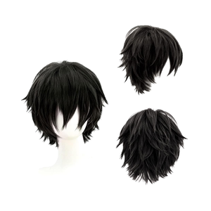 YEESHEDO Pelucas unisex de anime cortas y pequeñas, de encaje completo, transparentes, ajustables, rectas y esponjosas, para cosplay, fiestas y <span class=keywords><strong>disfraces</strong></span> - Product Image 1