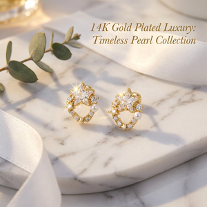 Boucles <span class=keywords><strong>d</strong></span>'oreilles de luxe plaquées <span class=keywords><strong>or</strong></span> 14 carats avec fleurs en CZ et perles, fermoir à vis sécurisé, en cuivre écologique, bijoux de mariage pour mariée, vente en gros <span class=keywords><strong>d</strong></span>'usine - Product Image 1