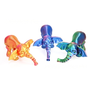Ornements de bureau, modèle d'impression 3D, éléphant Dumbo mignon et mobile, modèle pour enfants, cadeau - Product Image 2
