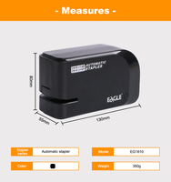 Agrafeuse électrique pour 20 feuilles de capacité Modèle EG-1610 fournitures de bureau adaptateur secteur double alimentation ou 4 piles AA