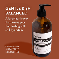 Savon liquide pour les mains exfoliant de 500ml avec marque privée, mousse de noix de coco, vanille, lavande et huile essentielle