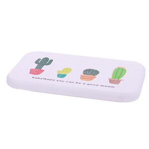 Tapis de savon en terre de diatomée absorbant, forme solide, pour égouttoir de lavabo, motif floral cactus personnalisé - Product Image 3