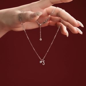 Dylam 5A Cubic Zirconia Alphabet <b>Pendant</b> Necklaces Charms Women -J- <b>Initial</b> Letter Link Chain Necklace 45cm New Design - Product Image 2