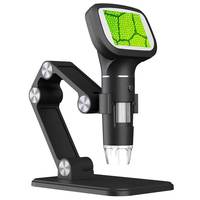 2.0MP Portable Digital Microscope 1600X Electron Microscope with 2.4inch Screen LED Light