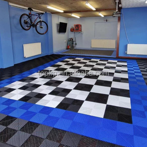 Baldosas de PVC antideslizantes coloridas para garaje, alfombrillas de plástico industriales para pisos de vinilo para talleres y tiendas de detalles de automóviles - Product Image 3