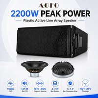 AOFO HDL-30A Altavoz Profesional de Línea Activa, Sistema de Sonido PA con Doble Imán de Ferrita de 10 Pulgadas, 2200W, Portátil