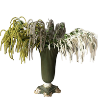 Künstliche Plastik-Hängeblume mit langem Stiel, Amaranthus-Zweig für Hochzeits-, Weihnachts-, Vasen-, Tisch- und Bürodekoration