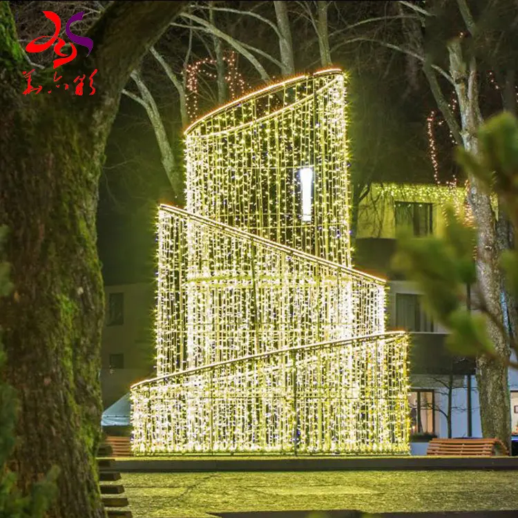 Al Aire Libre impermeable LED 3D fuente motivo escultura luz Navidad iluminación decorativa motivo Luz