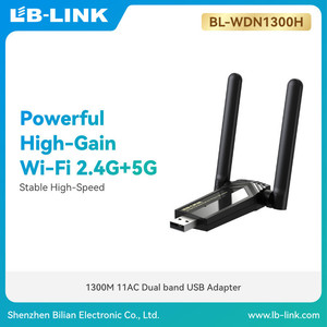 การ์ดเครือข่ายไร้สาย LB-LINK 1300Mbps อะแดปเตอร์ USB WiFi สำหรับเดสก์ท็อป รุ่น WDN1300H - Product Image 4