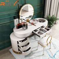 Lotus tong — modèle moderne de coiffeuse de maquillage, avec miroir led, vente en gros d'usine
