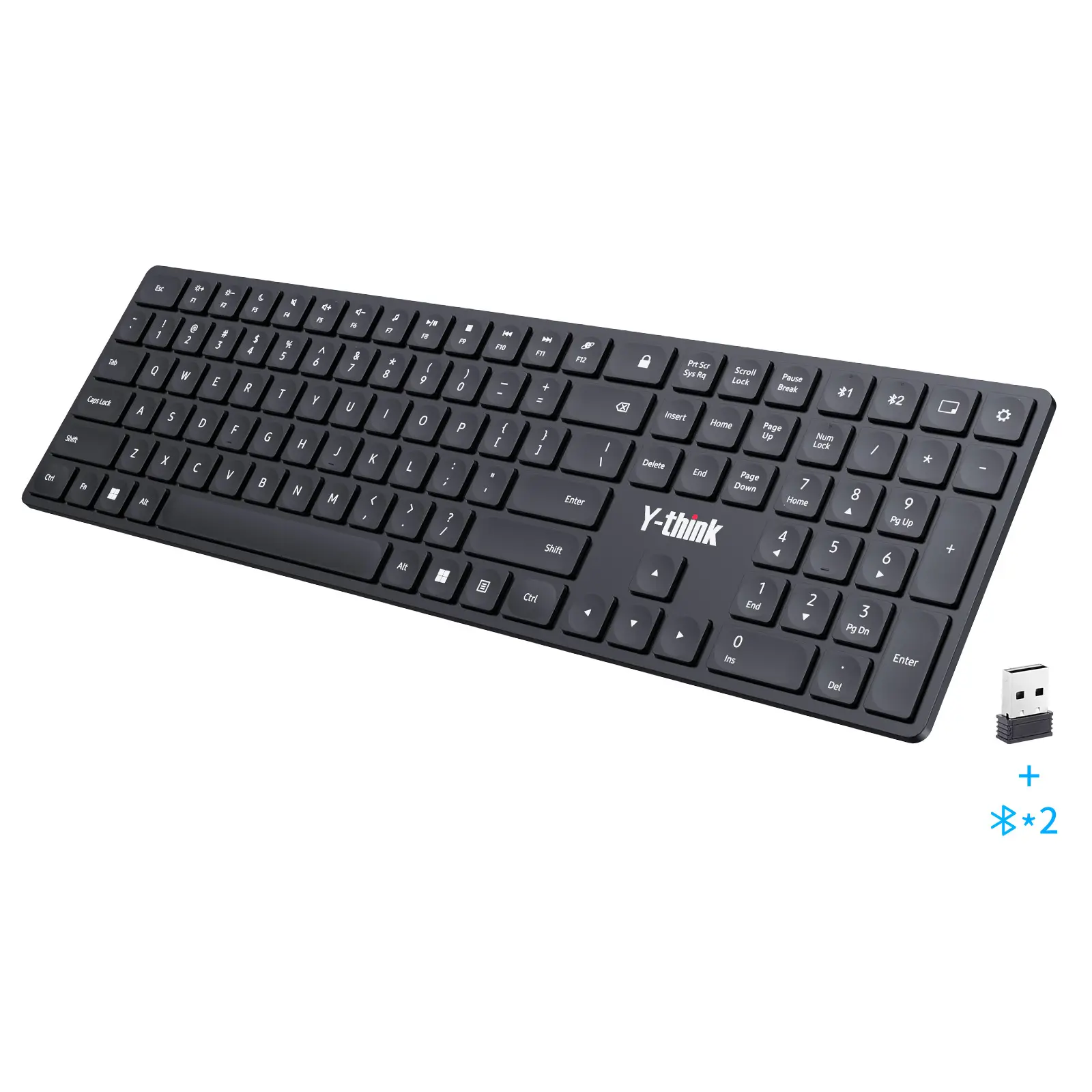 Draadloze Toetsenbord Dual Mode 2.4G & BT1/BT2 Slim Keyboard, Schaar <span class=keywords><strong>Structuur</strong></span>, Multi-Apparaat Connectiviteit