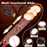 6,3 Zoll mit Saugnapf und Heizung 10 Vibrations stufen 7 Teleskops tufen Dildo Sexspielzeug für Frau Consol ador Sex Machine