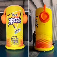 Lata de Bebida Energética Inflable Gigante Personalizada Directo de Fábrica, de Tela Oxford Resistente al Agua, para Decoración de Eventos Publicitarios al Aire Libre