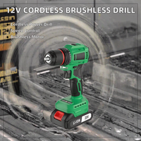 Perceuse sans fil industrielle 12V de haute qualité, kit tournevis électrique, moteur sans balais, mandrin 10mm, vitesse variable, batterie, OEM