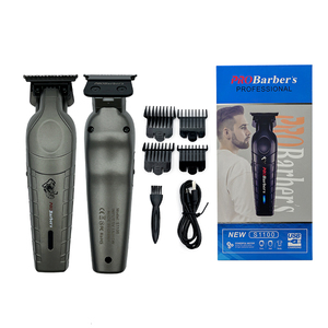 Recortadora de Pelo Gris de 6500 RPM, Cuchilla <span class=keywords><strong>DLC</strong></span> Afilada, Maquinilla Eléctrica Profesional, Recortadora USB, Herramientas de Peluquería - Product Image 1
