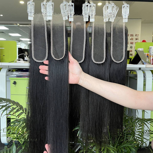 Cierre Frontal de Encaje al por Mayor, Cabello Humano Virgen Liso con Cutícula Alineada, Cierre Frontal de Encaje Transparente HD Suizo 2x6 - Product Image 5