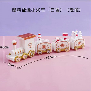 Christmas Mini Train Cake Decorations Plastic Reusable Ornament For Holiday Baking Kids Gifts - Product Image 2