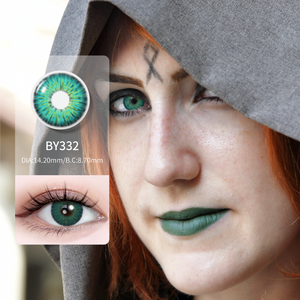 Lentilles <span class=keywords><strong>de</strong></span> <span class=keywords><strong>contact</strong></span> à effet spécial Halloween-Lentilles yeux <span class=keywords><strong>de</strong></span> <span class=keywords><strong>chat</strong></span> rougeoyantes vertes, lentilles souples respirantes pour le maquillage des costumes d'horreur - Product Image 2