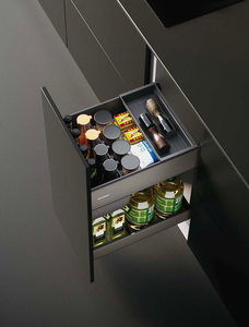Cesta extraíble de aluminio Goldmine de doble/triple nivel para especias, organizador de cajones con cierre suave para condimentos en gabinetes de cocina - Product Image 4