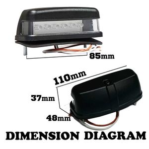 1X 9-36V ECE Aprobado Luz de coche 6LED 120mm Lámpara de placa de matrícula impermeable con 2 pernos Luz de etiqueta de fijación de montaje en superficie - Product Image 3