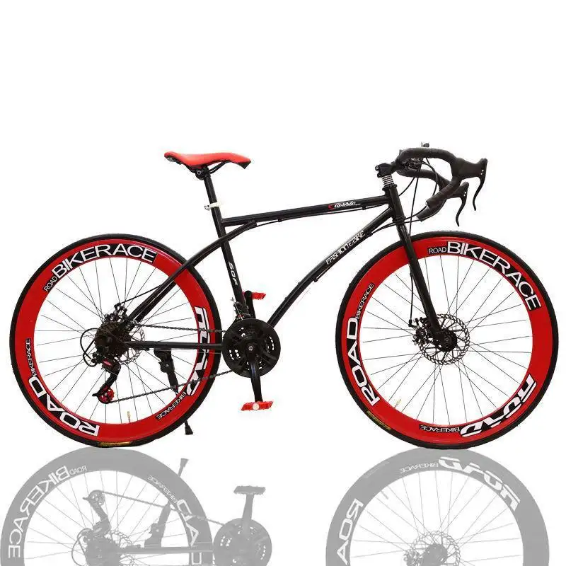 Road Bicycle Variable Speed Adult Racing Live Flying Bent Handlebar Straight Handle Men and Women Student Walking Casual Bicycle