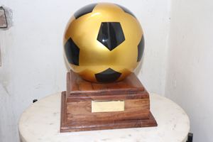 High Quality Red and White Wooden Urn with Football Style Design and Brass Name Plate New Adult Cremation Funeral <b>Supplies</b> - Product Image 5